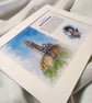 Original hand painted watercolour print of Stirling Tower Scotland - Image 2