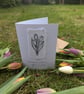 Handmade Tulip Card on Wildflower Seed Paper, Plantable Greeting Card 