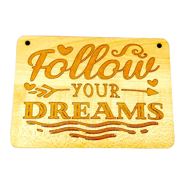 Rustic Wooden Hanging Wall Plaque, Inspirational and Motivational 