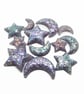 12 Handmade Celestial Charms in Purple, Blue & Pink - Image 7