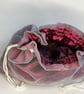 Reusable fabric gift bag. Burgundy sparkles - Image 2