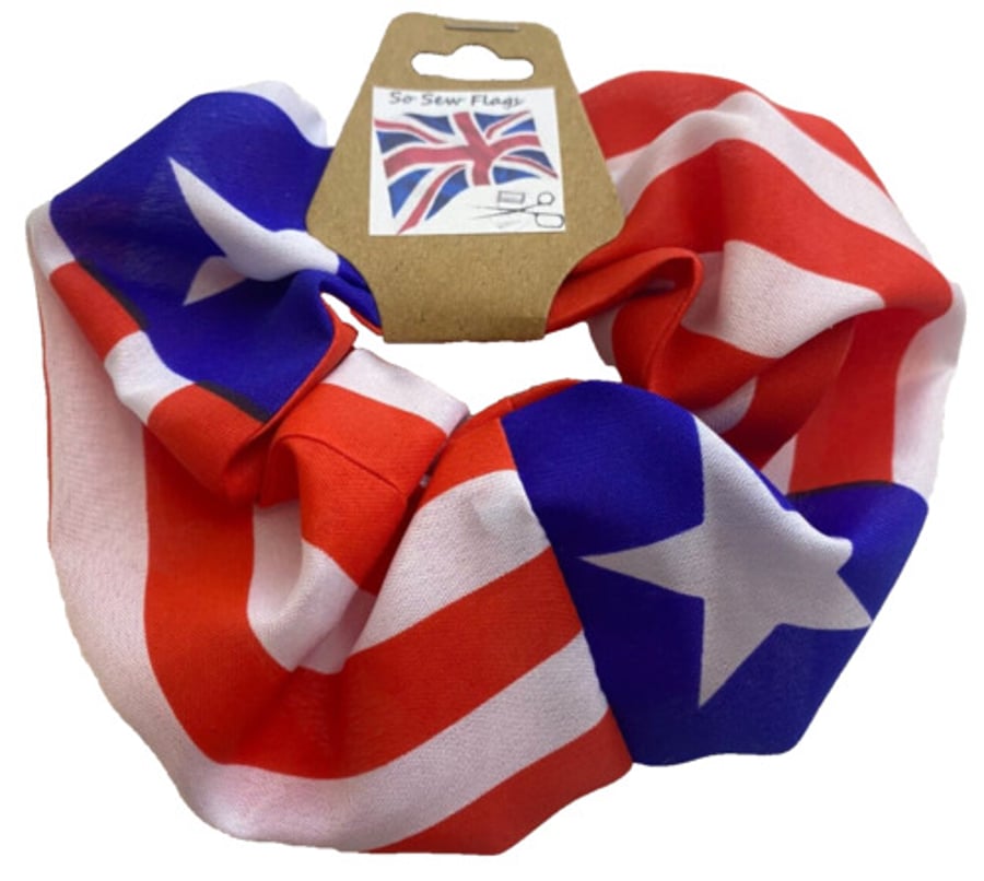 Liberia Liberian Flag Hair Scrunchie Scrunchies Accessory Band Elastic