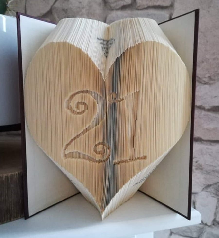 21 in a Heart COMBI iCut & Fold Book Folding Pattern - EMAILED PDF PATTERN