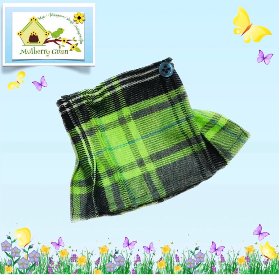 Reserved for Sue - Green and Grey Tartan Kilt