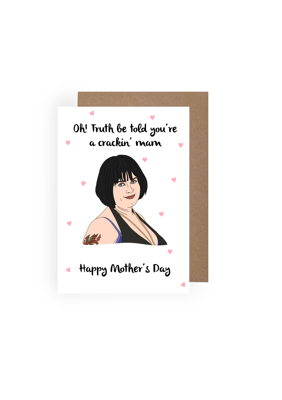 A Gavin and Stacey Nessa themed Mothers Day Card