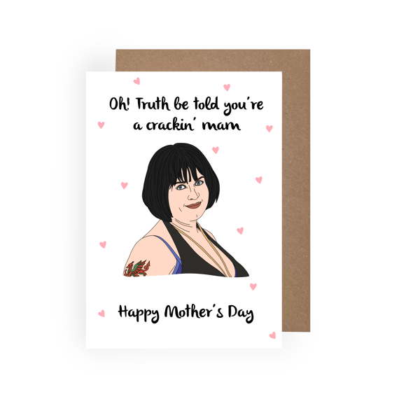 A Gavin and Stacey Nessa themed Mothers Day Card