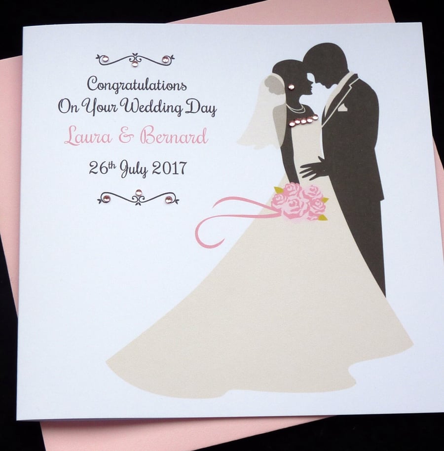 Personalised Handmade Wedding Card