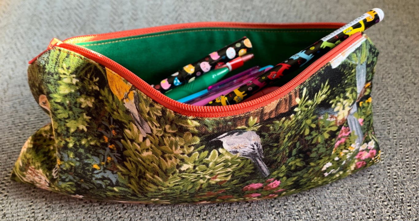 Birds-Dolphin-Nature Pencil or Make Up Brush Case