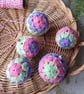 Summer Seconds Crochet Christmas Bauble Decoration Set of 5 Mint Green Mix 