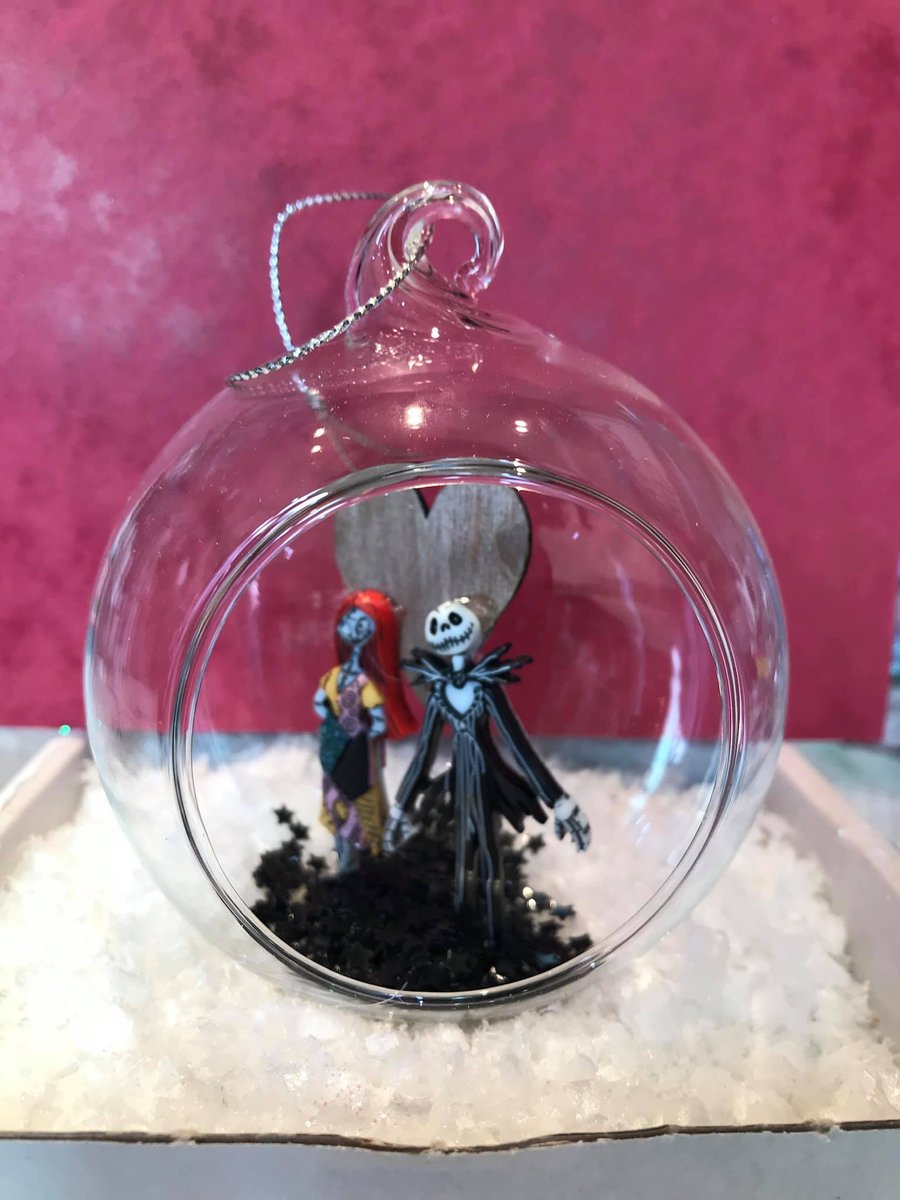 Jack & Sally Glass Bauble