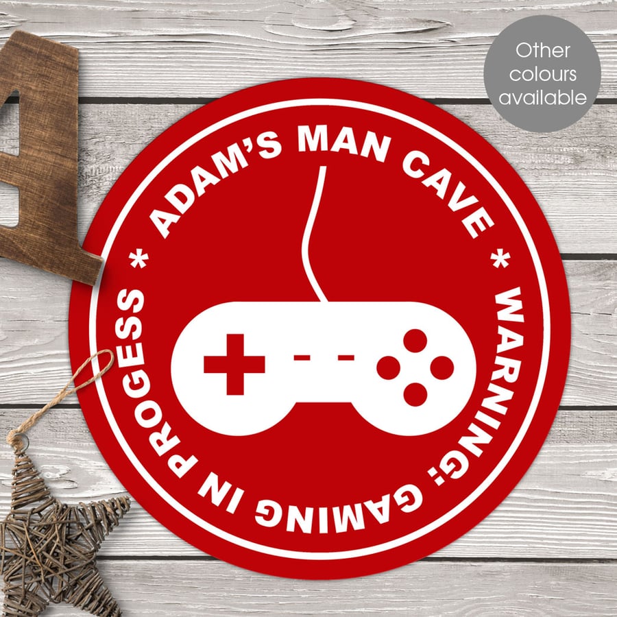 Computer Game personalised wall sign plaque, gift idea for child or teenager