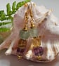 Genuine Rainbow Flourite Gold Plated Dangle Earrings  - Image 3