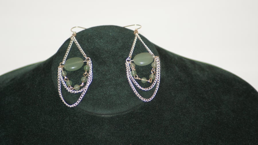 green aventurine earrings