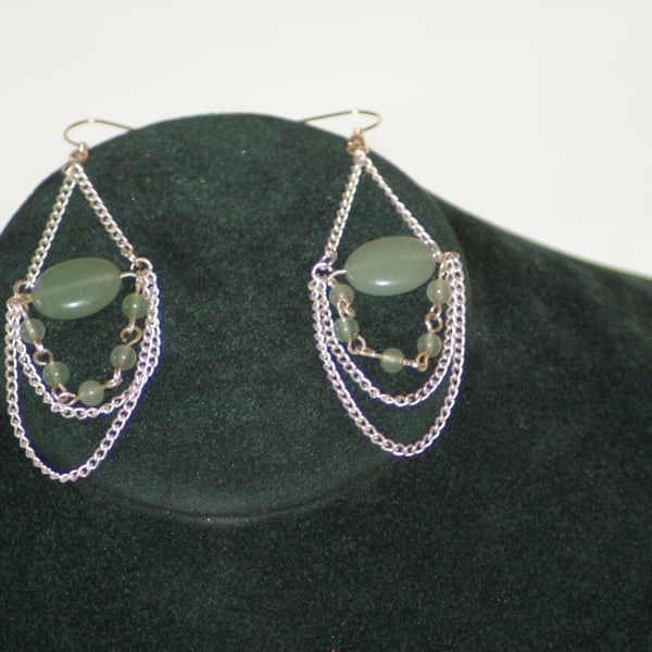 green aventurine earrings