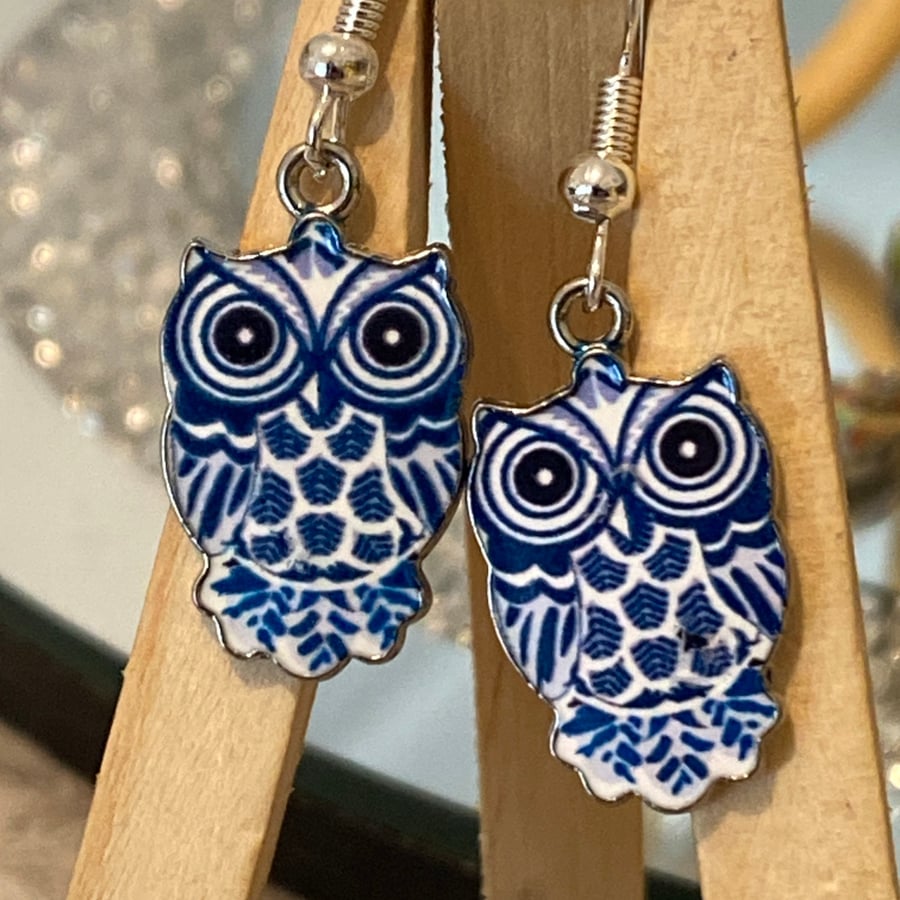 Handmade cute OWL  earrings for sale  3. 50 per pair 