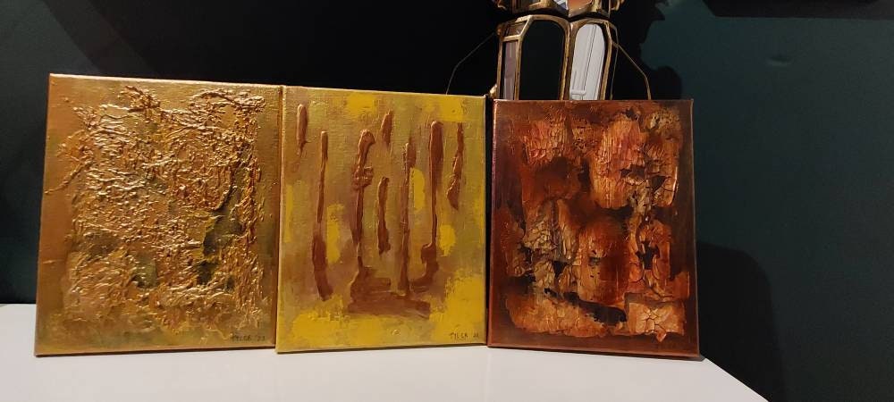 Gold, Frankincense and Myrrh - original abstract acrylic emotional painting 