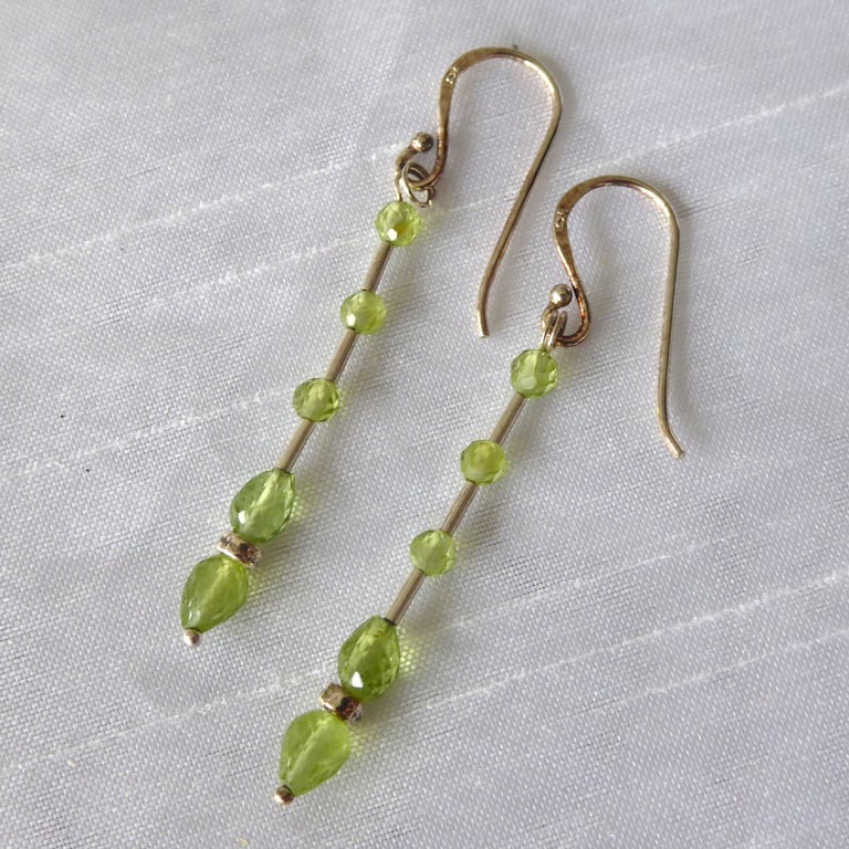 Peridot and Sterling Silver Earrings