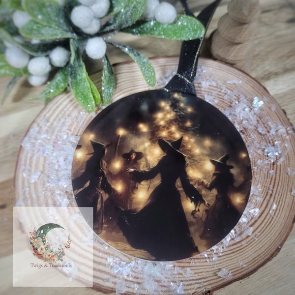 Witches yule dance christmas yule bauble 