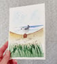 Sea Glass Seagull Picture, Quirky Coastal Wall Art, Handmade Beach Lover Gift - Image 8