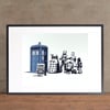 Dr Who, Star Wars, Convention Hand Pulled Limited Edition Screen Print