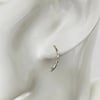 Sterling Silver Hammered Curve Stud Earrings