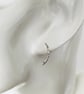 Sterling Silver Hammered Curve Stud Earrings