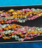 Crocheted necklace in shades of pink, orange, green, lightweight - Image 5