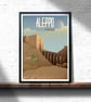 Aleppo retro poster, Syria wall print - Image 1