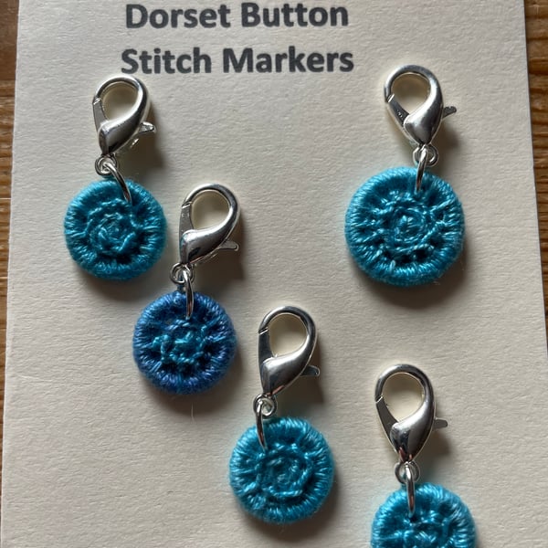 Set of 5 Dorset Button Stitch Markers