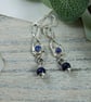 Earrings, Sterling Silver and Lapis Lazuli Unusual Droppers - Image 8
