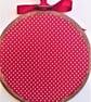 Christmas Birds and Holly Heart Cross Stitch Hoop decoration - Image 4