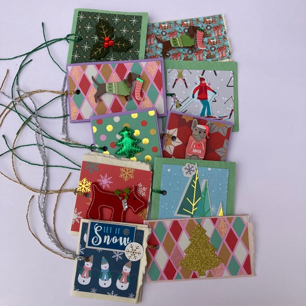 10 original handmade Christmas gift tags