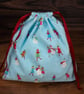 Handmade Christmas Gift Bag Snowmen-Children Design, Eco-Friendly-FGB09
