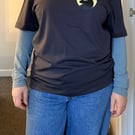 Dark Grey Cat Moon T Shirt with CEC Bovril Design Super Limited Edition