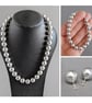 10mm Silver Glass Pearl Stud Earrings - Large Light Grey Studs - Jewellery Gifts - Image 6