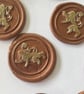 Rampant lion bronze coloured 12 wax seals - Image 4