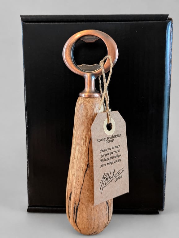 Handmade Spalted Beech Bottle opener