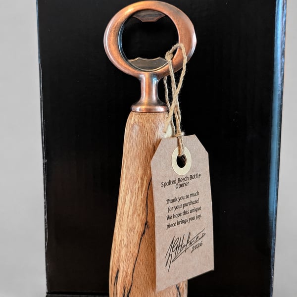 Handmade Spalted Beech Bottle opener