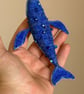 Spun Cotton Blue Whale Art Doll - Image 3