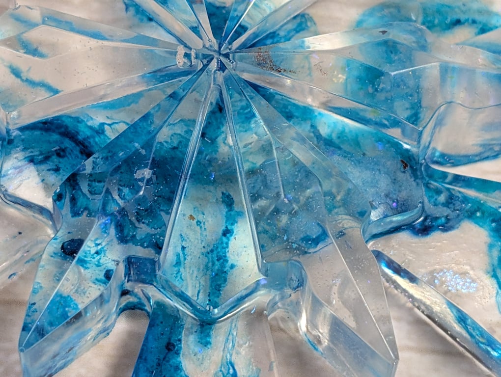 Handmade Resin Snowflake Ornament - Blizzard