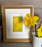 Daffodil Abstract number one. Monoprint - one of a kind