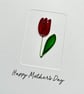 Wire Tulip - Mother's Day Card - Birthday Card - Thank you Card - Easter Card - Image 3
