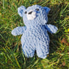Crochet bear ("Freddy" - blue - handmade by Zara, age 9)