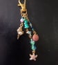 Gold nautical themed beaded bag charm  - Image 8