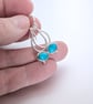 Turquose teardrop statement earrings - Image 5
