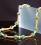Long Gold and Green Captured Pearl Necklace - Image 1