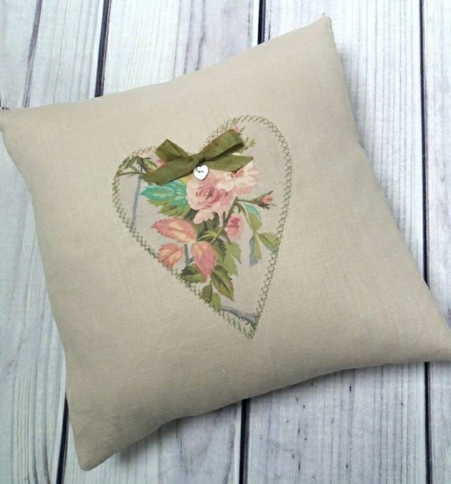 Vintage Heart Cushion