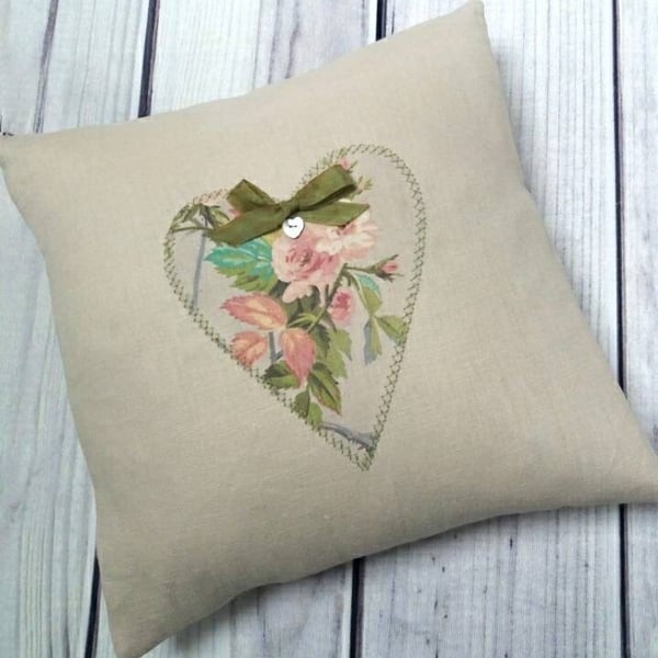 Vintage Heart Cushion