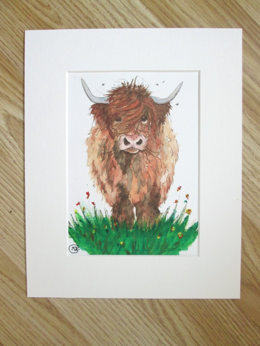 Blank - Big Hairy Cow Print in Mount