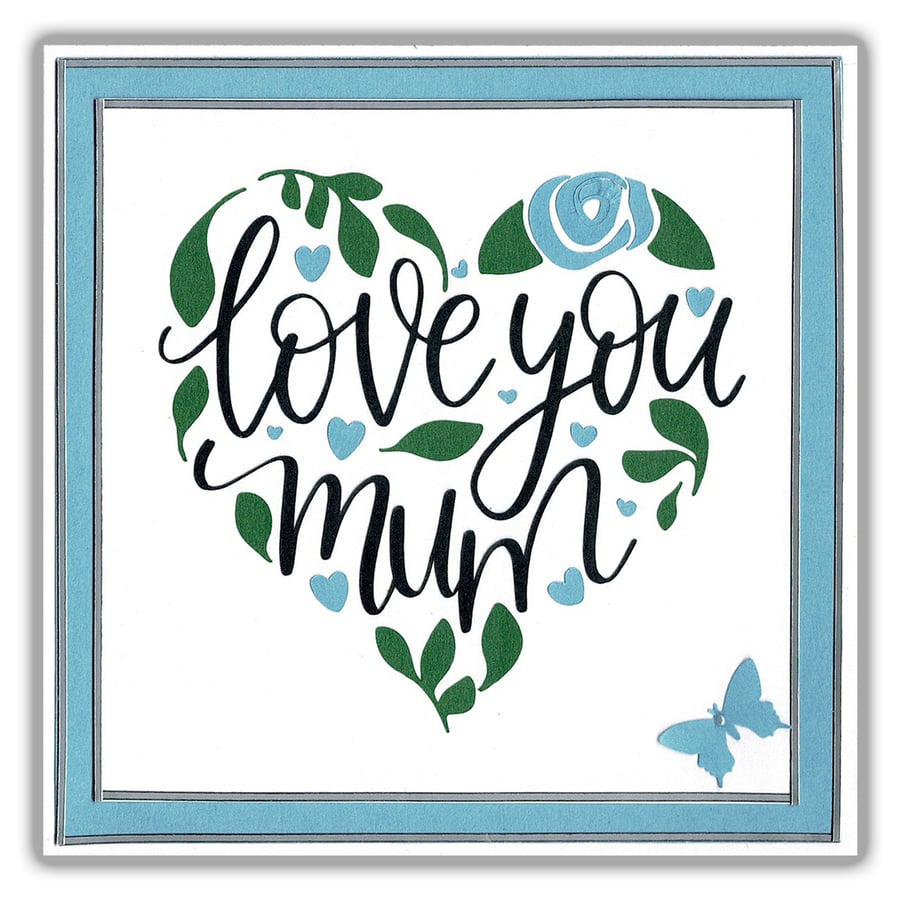 Mothers Day Card – Love Heart  FREE UK DELIVERY
